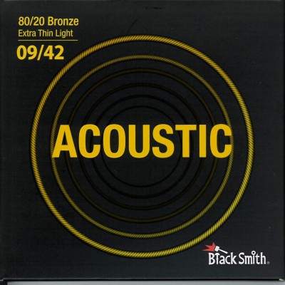 BLACK SMITH ACOUSTIC BRONZE, EXTRA THIN LIGHT 09-42 HÚR